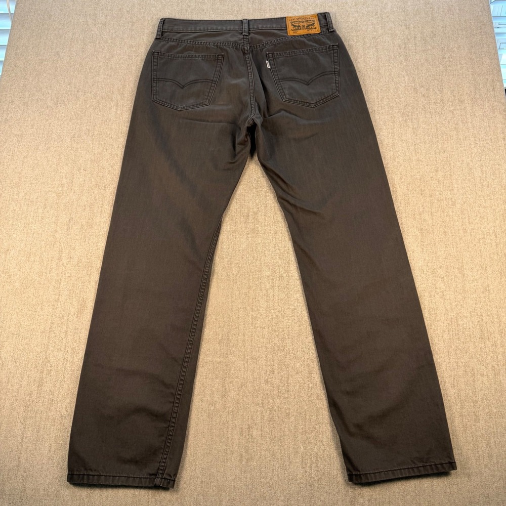 Levi's 505 Regular Fit Jean Men 34x34 Charcoal Gray Straight Leg Denim White Tag